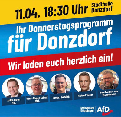 Event-Flyer Bürgerdialog in der Stadthalle Donzdorf