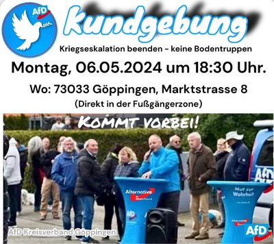 Event-Flyer Kriegseskalation beenden - keine Bodentruppen!