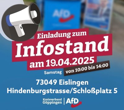 Event-Flyer Infostand Eislingen/Fils