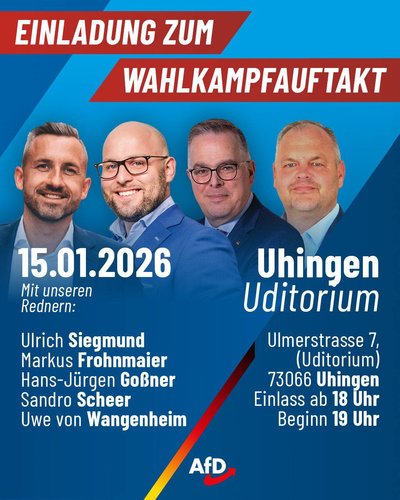 Event-Flyer Wahlkampfauftakt im Uditorium