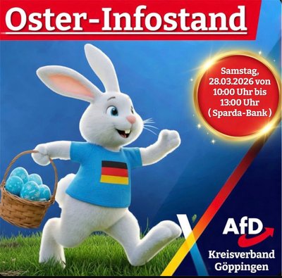 Event-Flyer Oster-Infostand in Göppingen