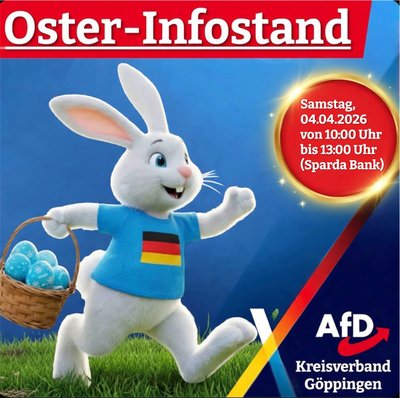 Event-Flyer Oster-Infostand in Göppingen