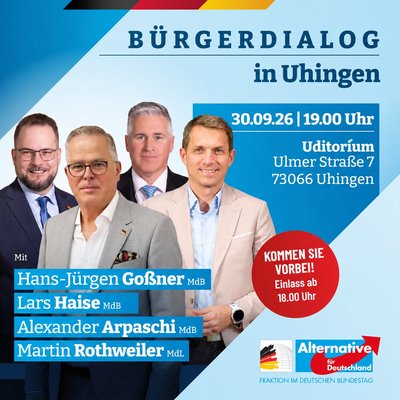 Event-Flyer Bürgerdialog in Uhingen